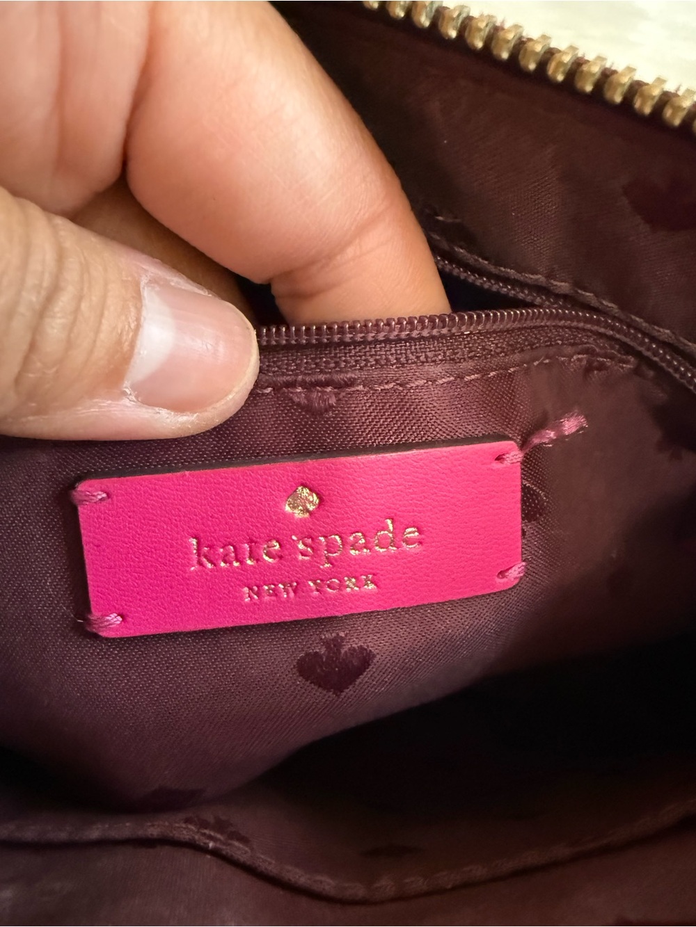 Kate Spade Adel Burgundy Medium Crossbody Bag - Picture 6 of 15